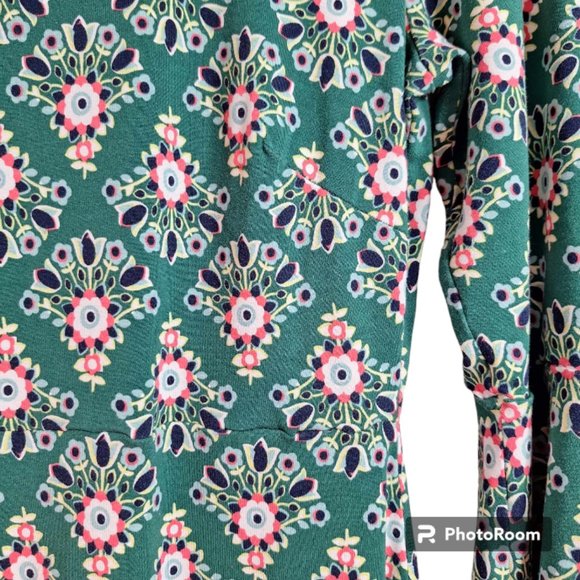 Boden Womens Miriam Jersey Tunic Dress Green Floral Size 6 - Picture 2 of 7